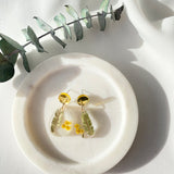 Cootamundra Wattle small tear drop resin dangle