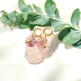 Petite square flower confetti gold Huggies