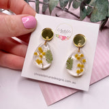 Cootamundra Wattle small tear drop resin dangle