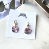Petite square flower confetti gold Huggies