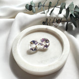 Donut flower confetti studs