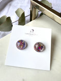 15mm  dome flower confetti studs