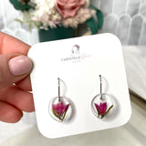 Round boronia on silver hook