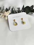 Small native mountain daisy earrings on studs