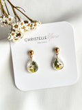 Small native mountain daisy earrings on studs