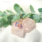 Petite teardrop confetti mini hoops