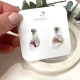 Mini tear drop purple Hardenbergs with silver ball top