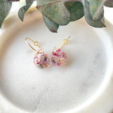 Petite teardrop confetti mini hoops