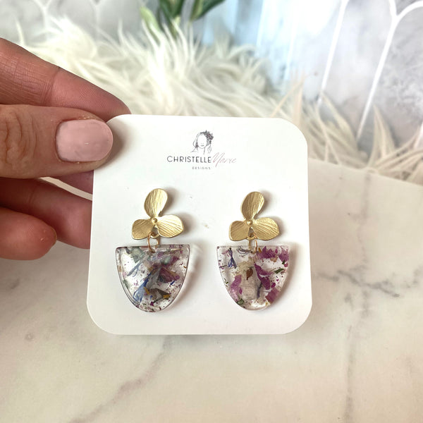 Resin earrings on sale