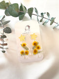 Wattle Christmas tree dangles with gold mirror acrylic star top