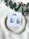 Petite square forget me not mini hoops
