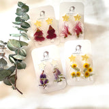 Wattle Christmas tree dangles with gold mirror acrylic star top