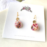 Petite teardrop confetti mini hoops