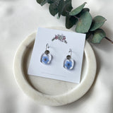 Petite square forget me not mini hoops