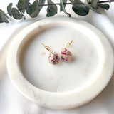 Petite teardrop confetti mini hoops