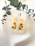Wattle Christmas tree dangles with gold mirror acrylic star top